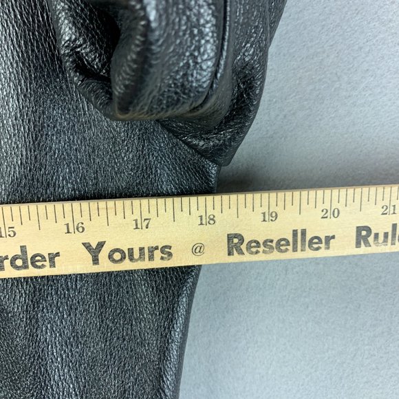 **SOLD**Vintage Wilsons Leather Jacket Womens Small Black Asymmetrical - Picture 11 of 16